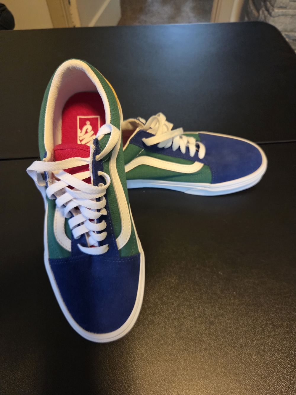 Vans Old Skool Men's Low-Top Sneakers in Blue/Green/White